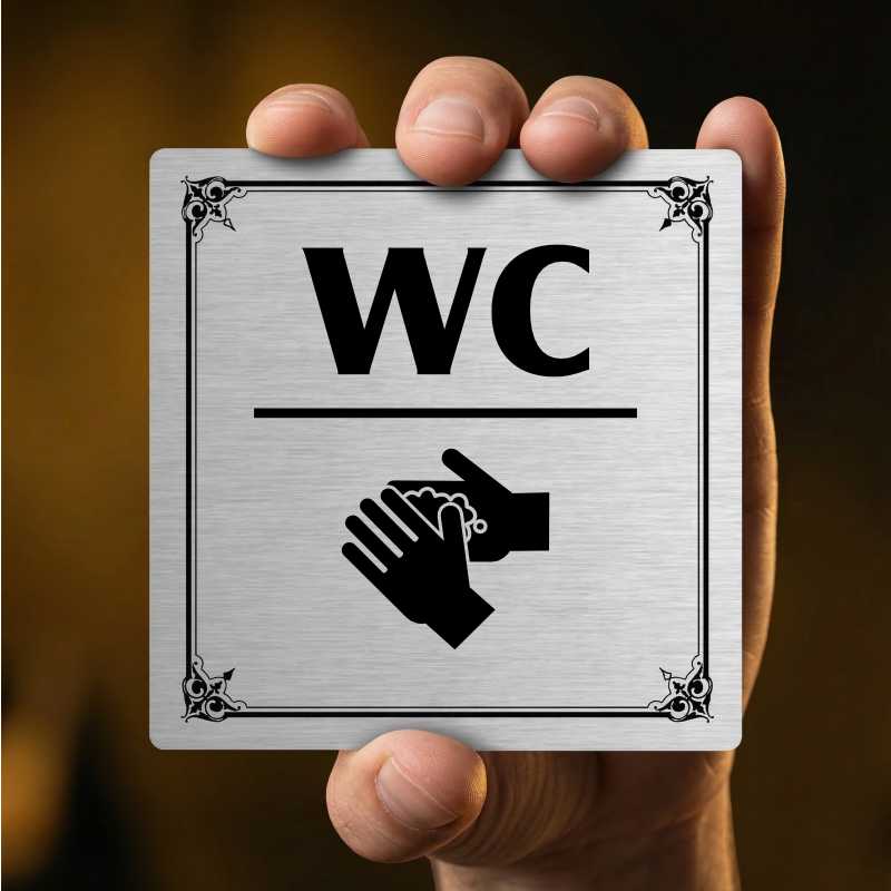 WC, 80x80mm, stříbrná, Nevada